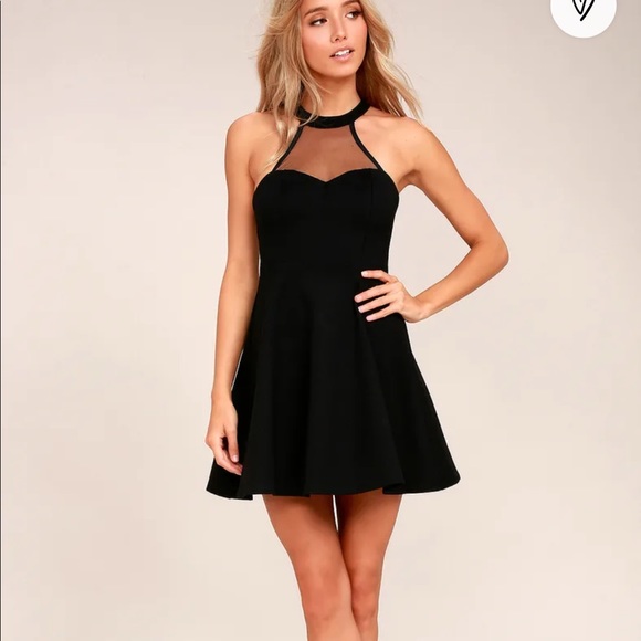 Lulus Light and Grace Black Skater Dress - Picture 1 of 10